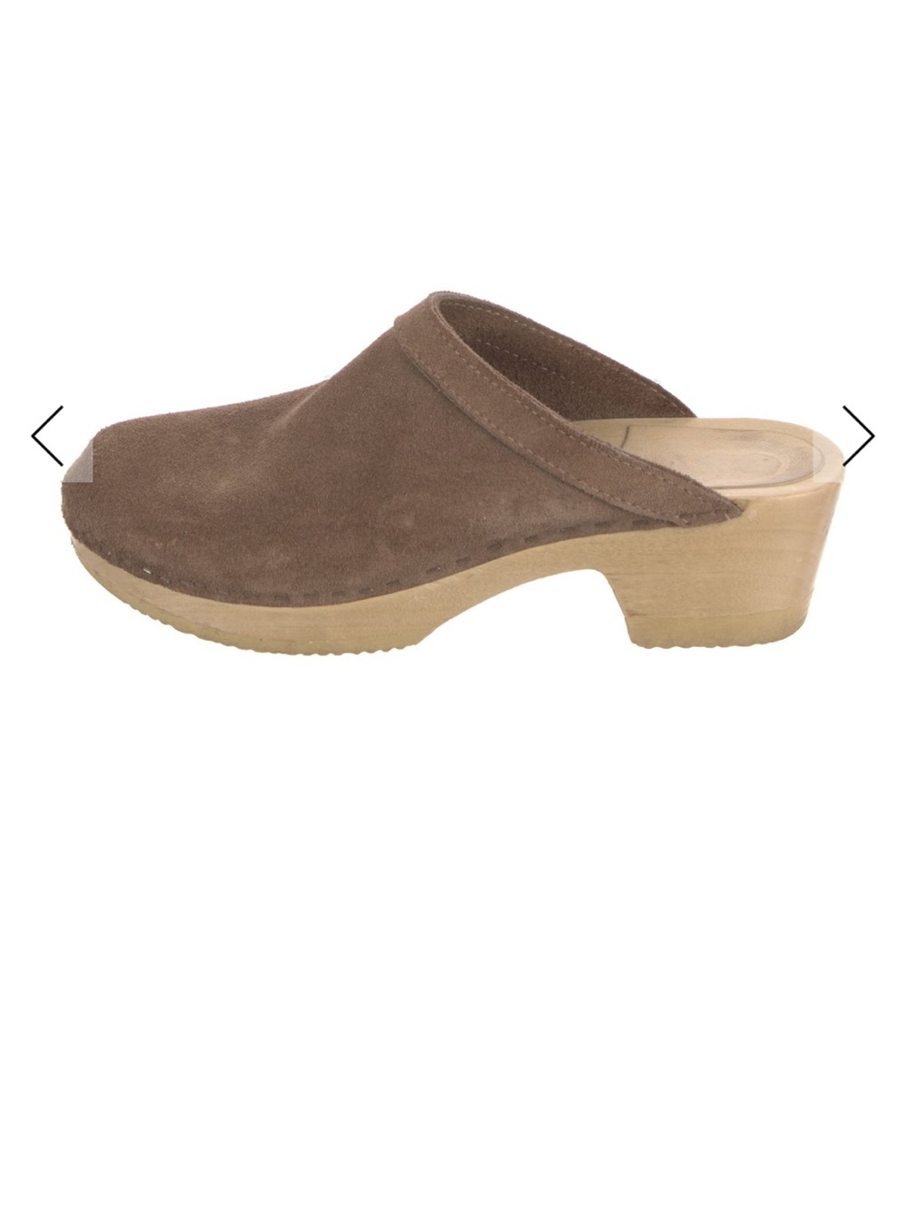 No. 6 Brown Suede Open-Back Clog